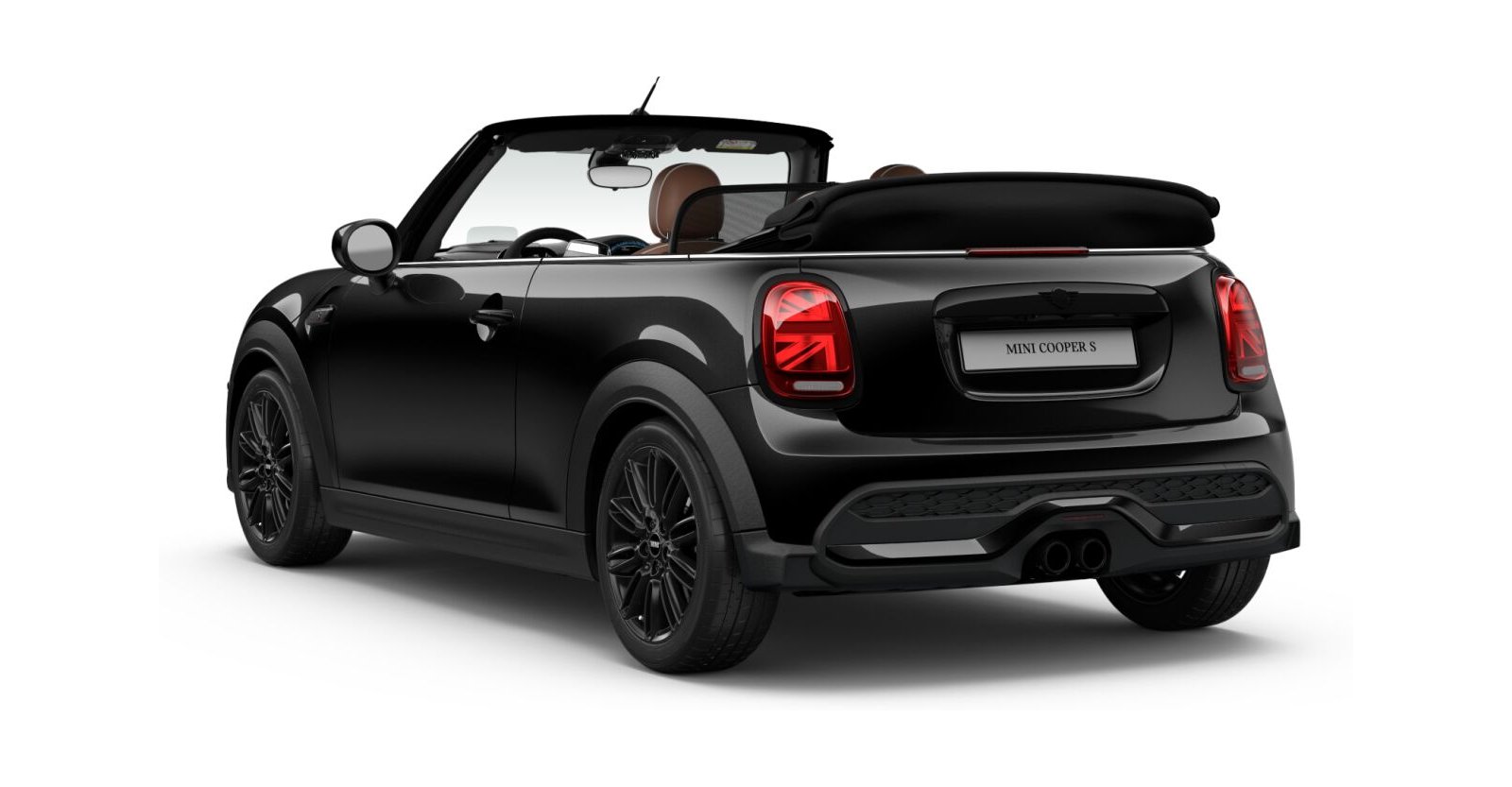 MINI MINI Cabrio in Schwarz von hinten MINI MINI Cabrio in Schwarz von hinten