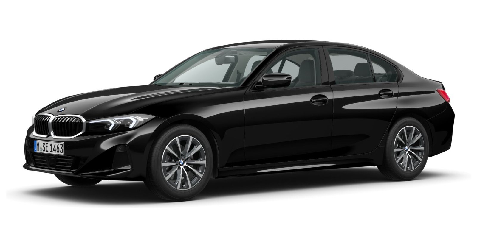 BMW BMW 3er in Schwarz von vorne