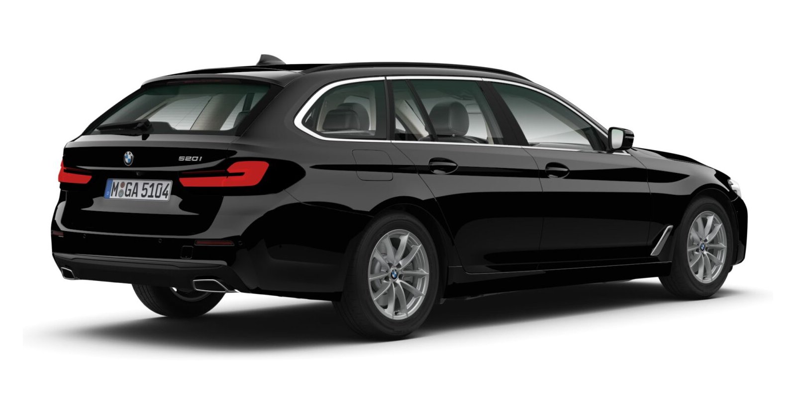 BMW BMW 5er in Schwarz von hinten BMW BMW 5er in Schwarz von hinten