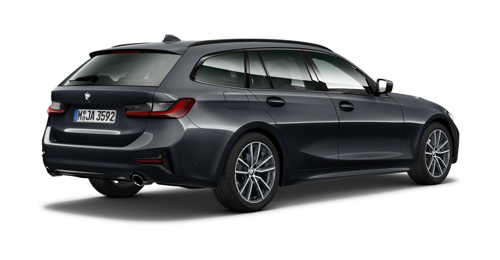 BMW BMW 3er in Grau von hinten BMW BMW 3er in Grau von hinten