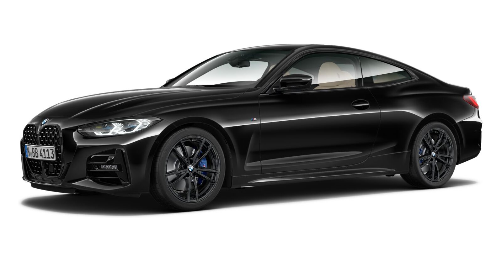 BMW BMW 4er in Schwarz von vorne BMW BMW 4er in Schwarz von vorne