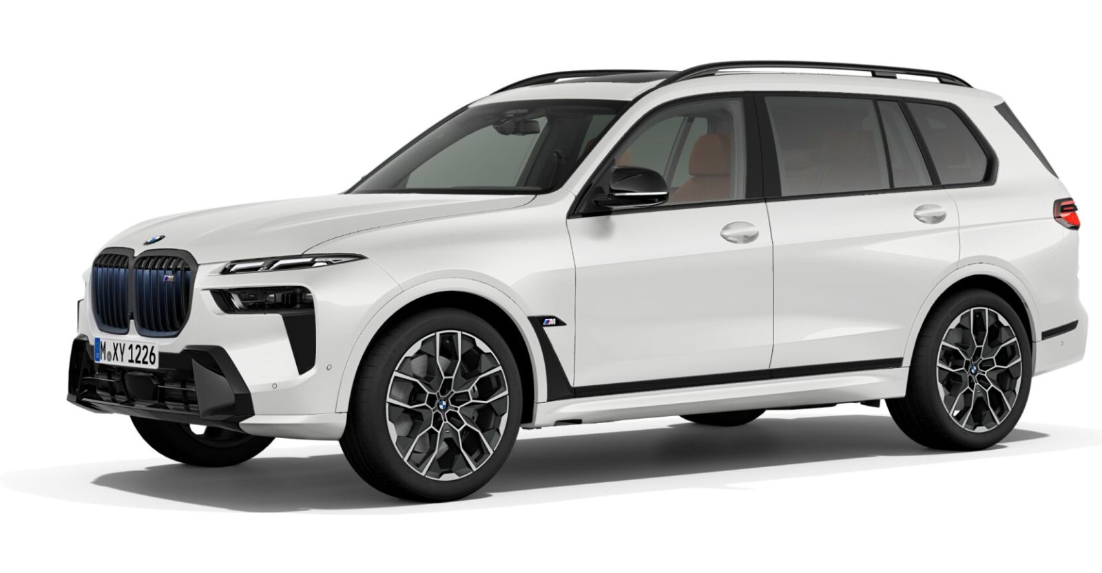 BMW X7 M60i xDrive in Weiß von vorne BMW X7 M60i xDrive in Weiß von vorne