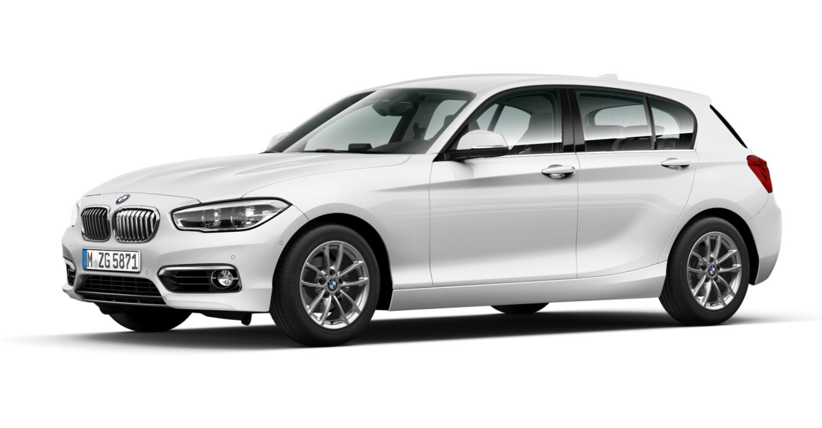 BMW BMW 1er in Weiß von vorne