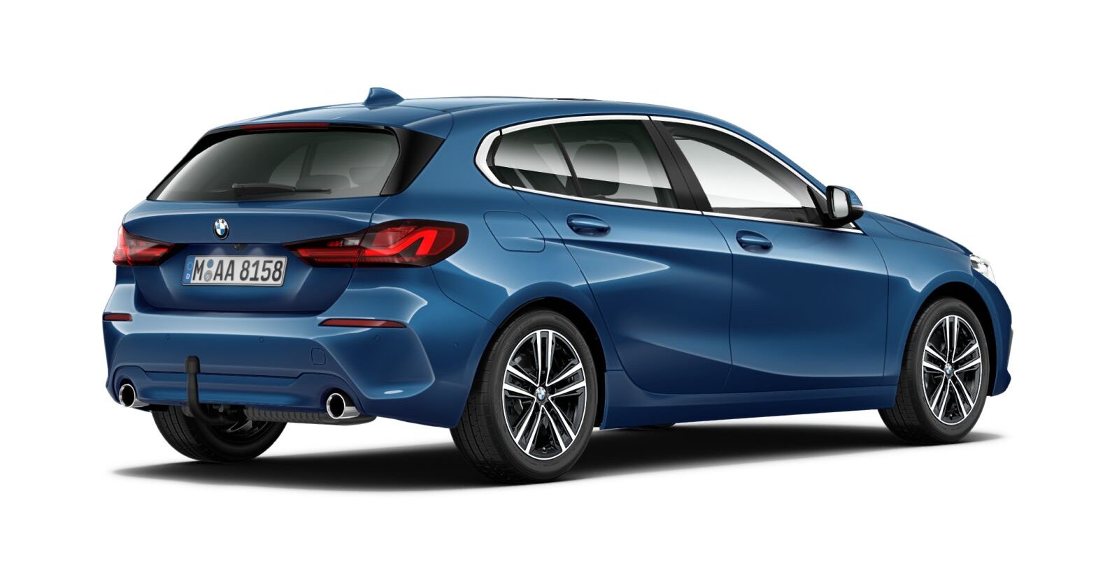 BMW BMW 1er in Blau von hinten
