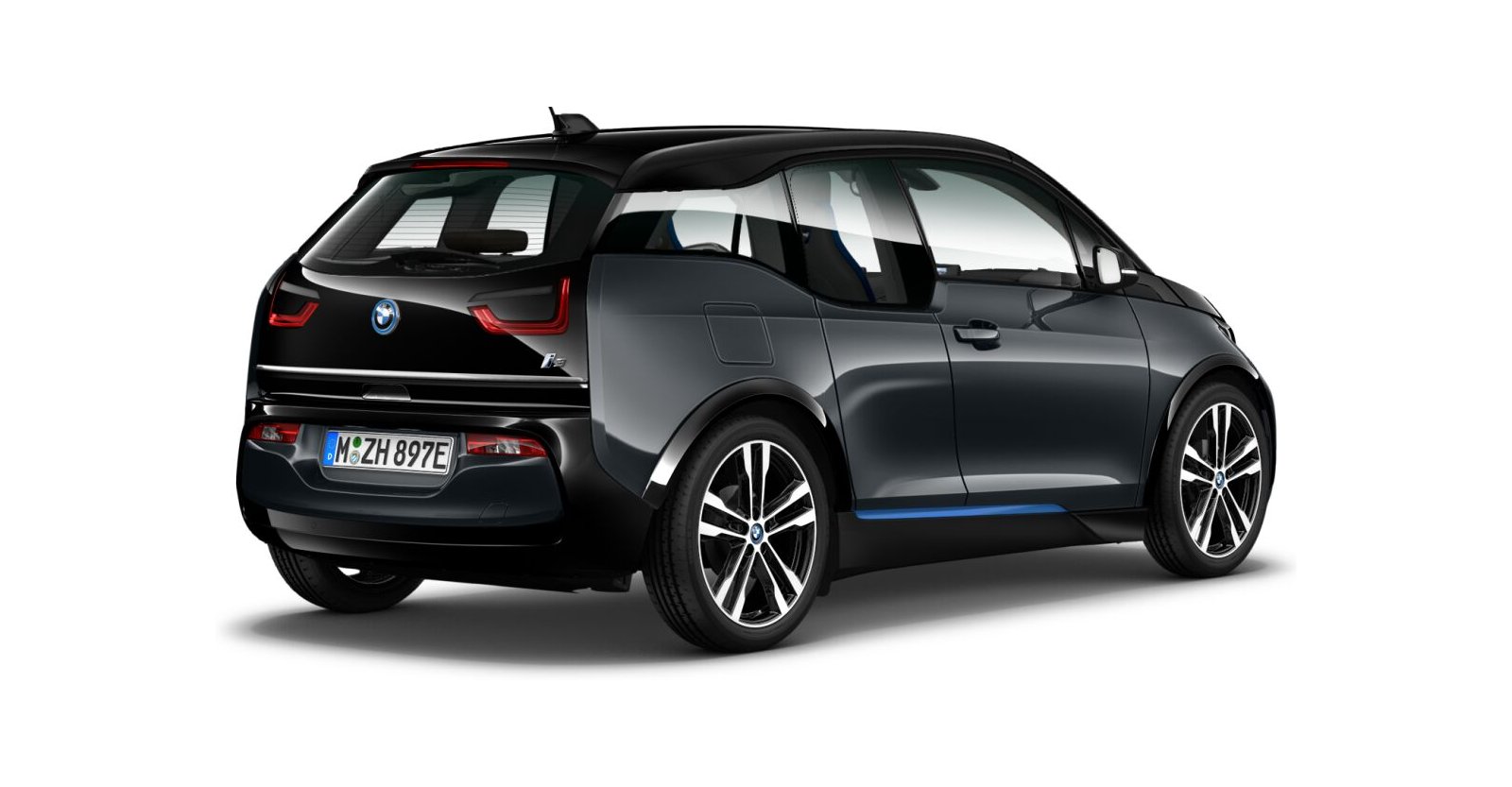 BMW BMW I in Grau von hinten BMW BMW I in Grau von hinten