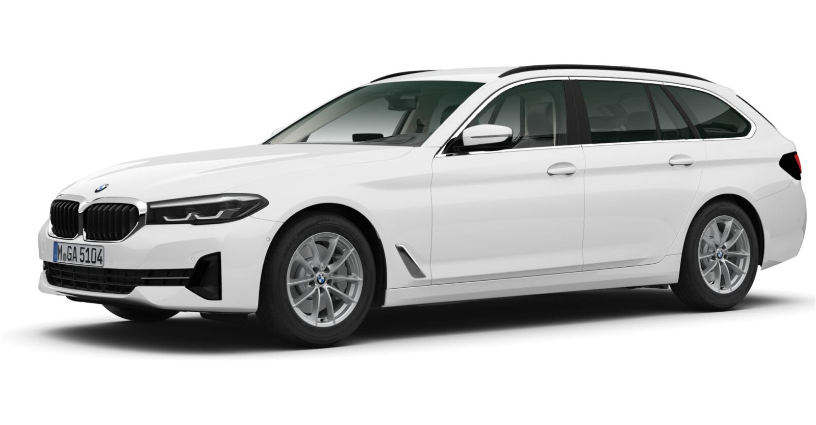 BMW BMW 5er in Weiß von vorne
