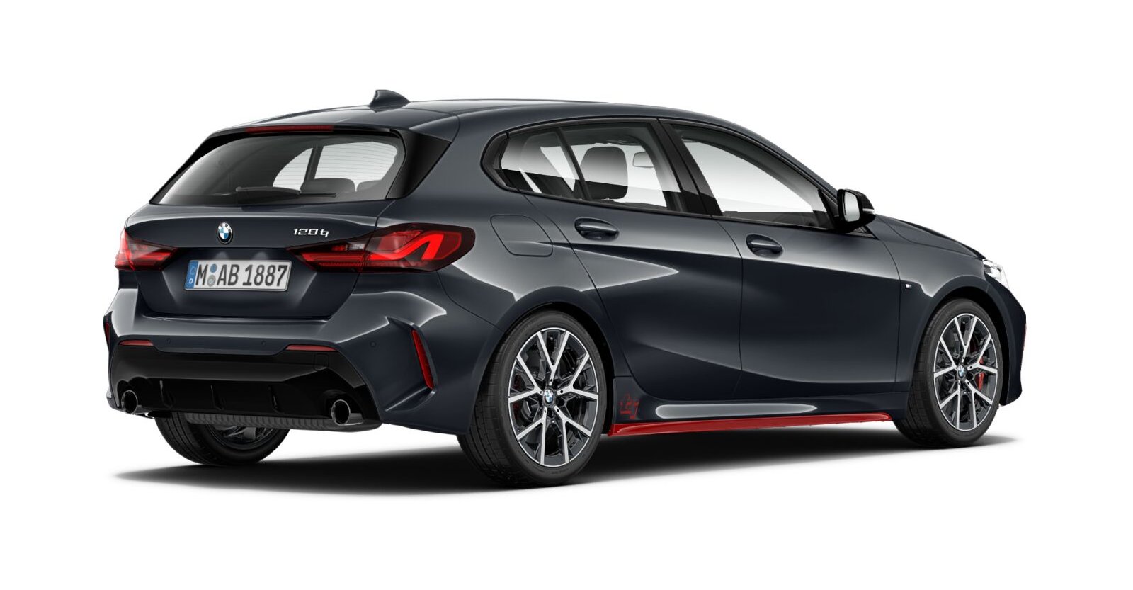 BMW BMW 1er in Grau von hinten