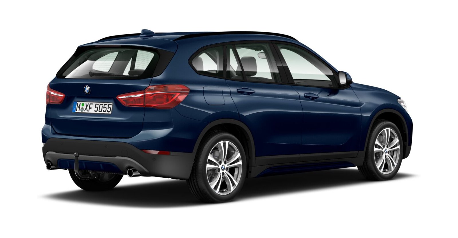 BMW BMW X in Blau von hinten BMW BMW X in Blau von hinten