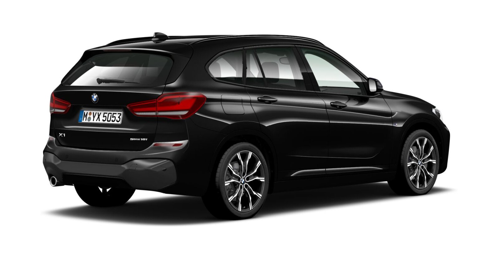 BMW BMW X in Schwarz von hinten