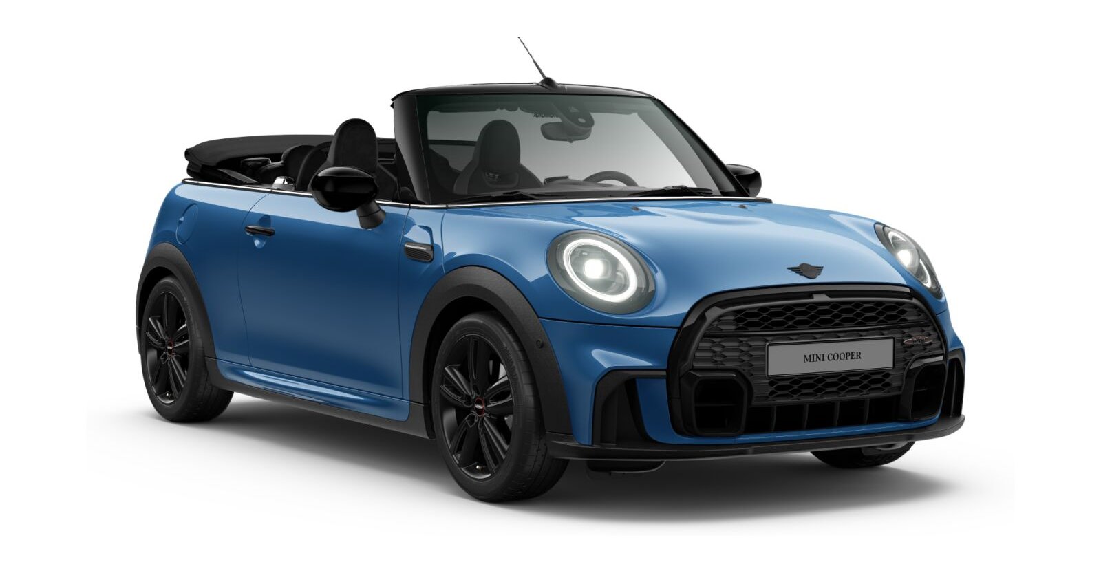 MINI MINI Cabrio in Blau von vorne