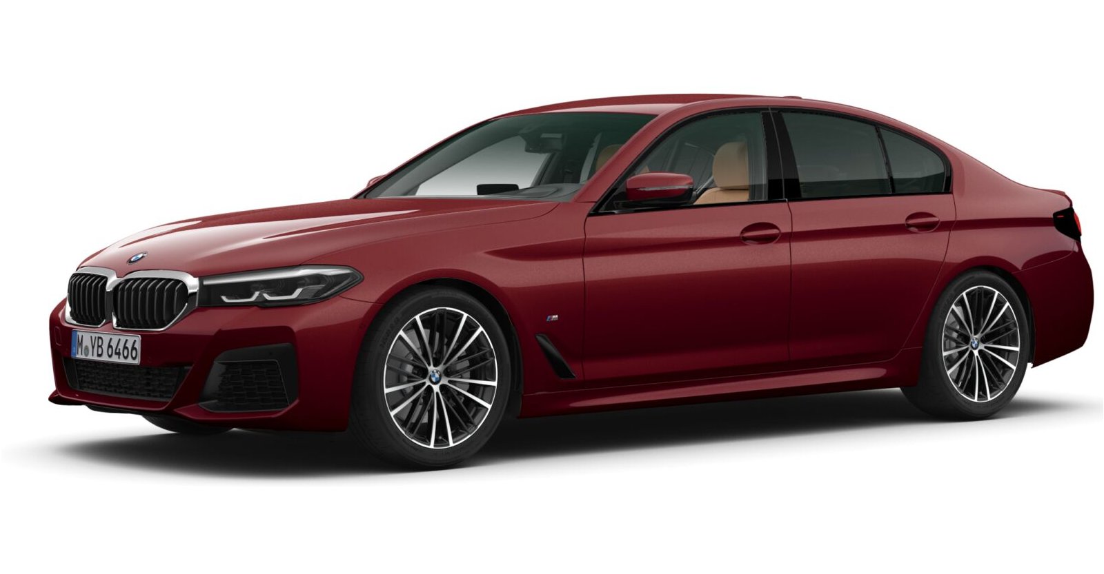 BMW BMW 5er in Rot von vorne BMW BMW 5er in Rot von vorne