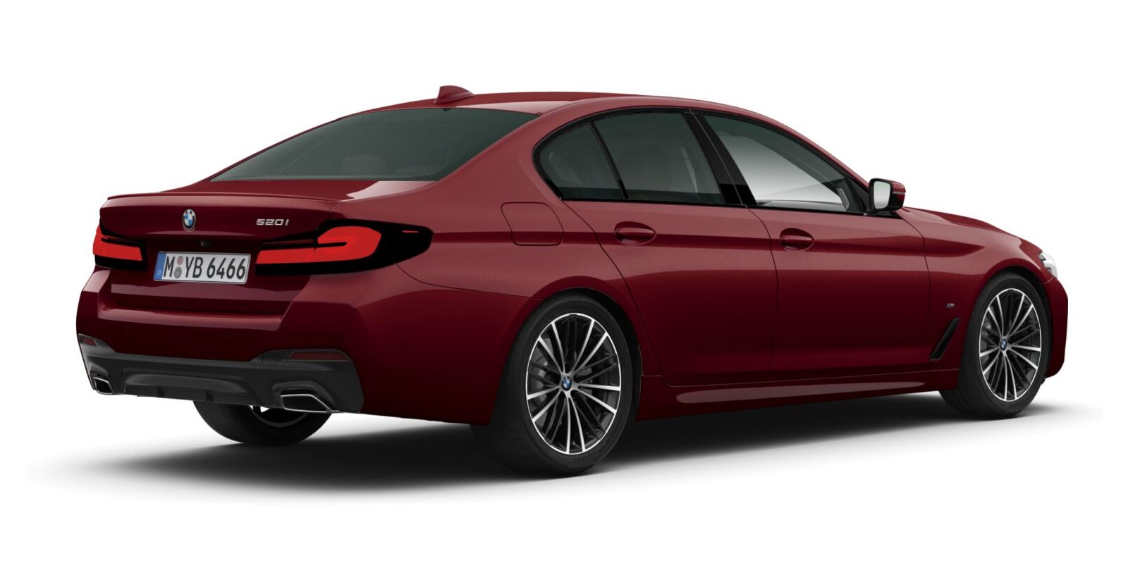BMW BMW 5er in Rot von hinten BMW BMW 5er in Rot von hinten