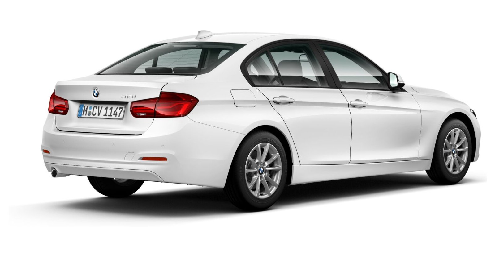 BMW BMW 3er in Weiß von hinten