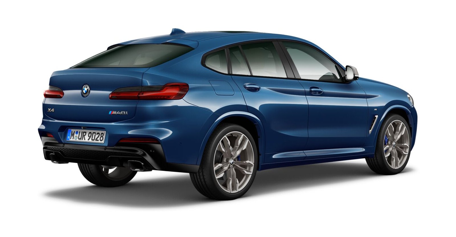 BMW BMW X in Blau von hinten