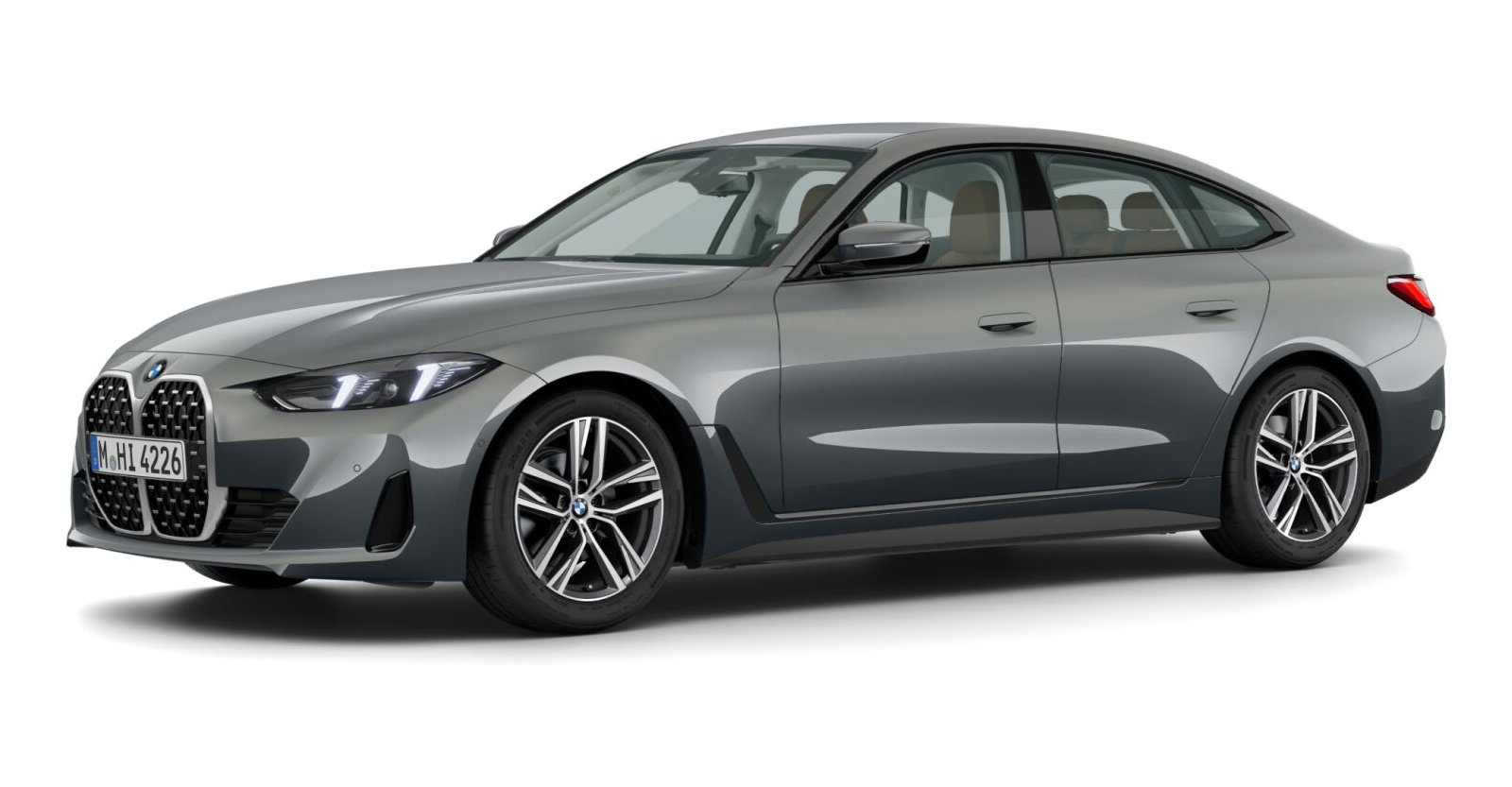 BMW 420i Gran Coupe in Grau von vorne