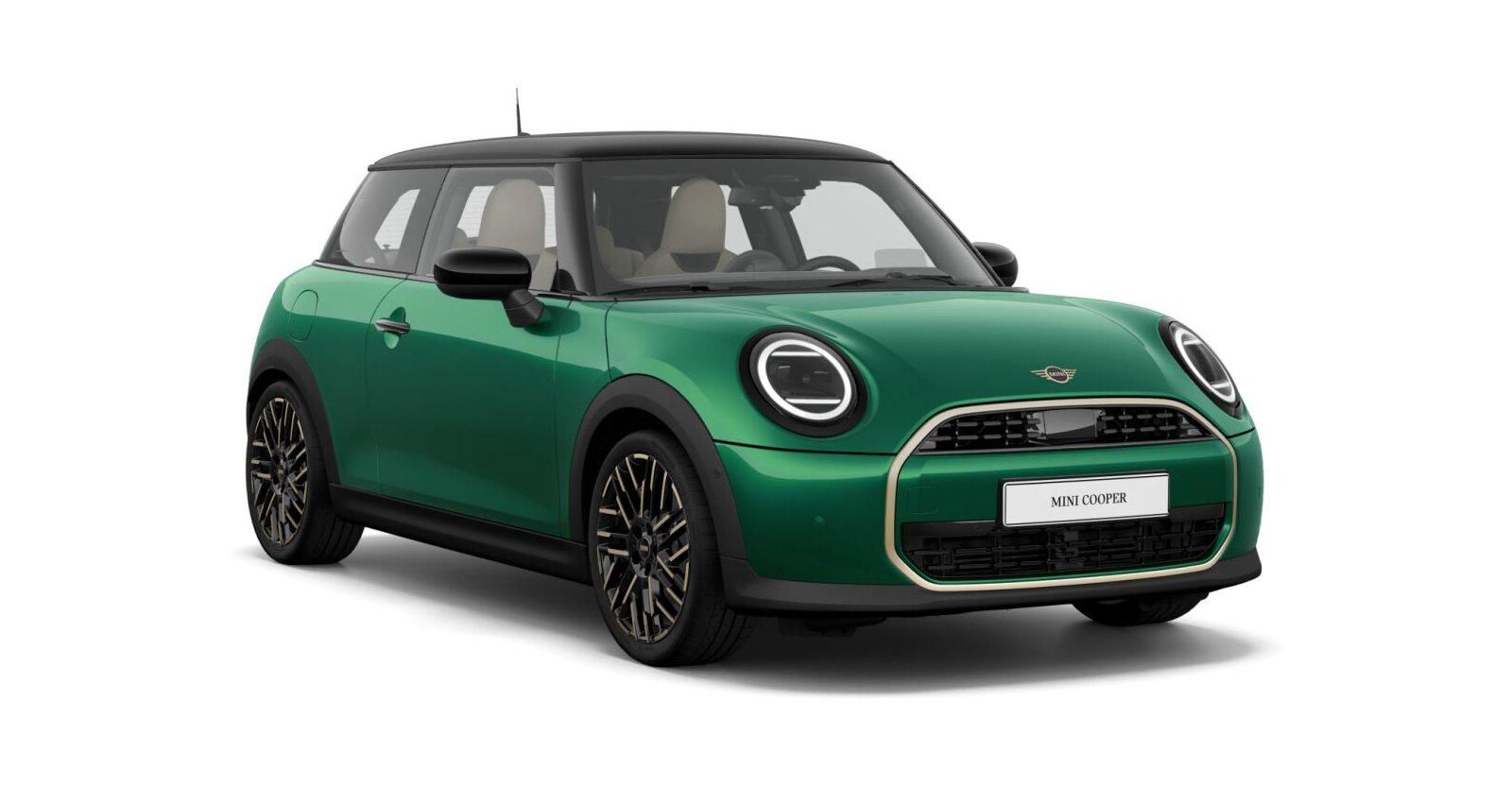 MINI MINI 3-Türer in Grün von vorne