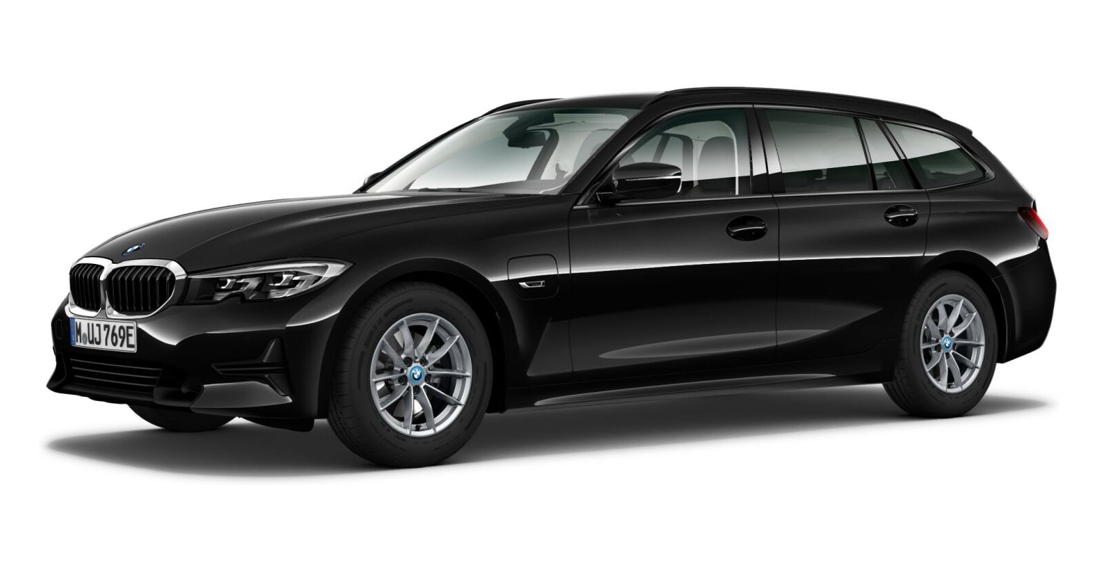 BMW BMW 3er in Schwarz von vorne