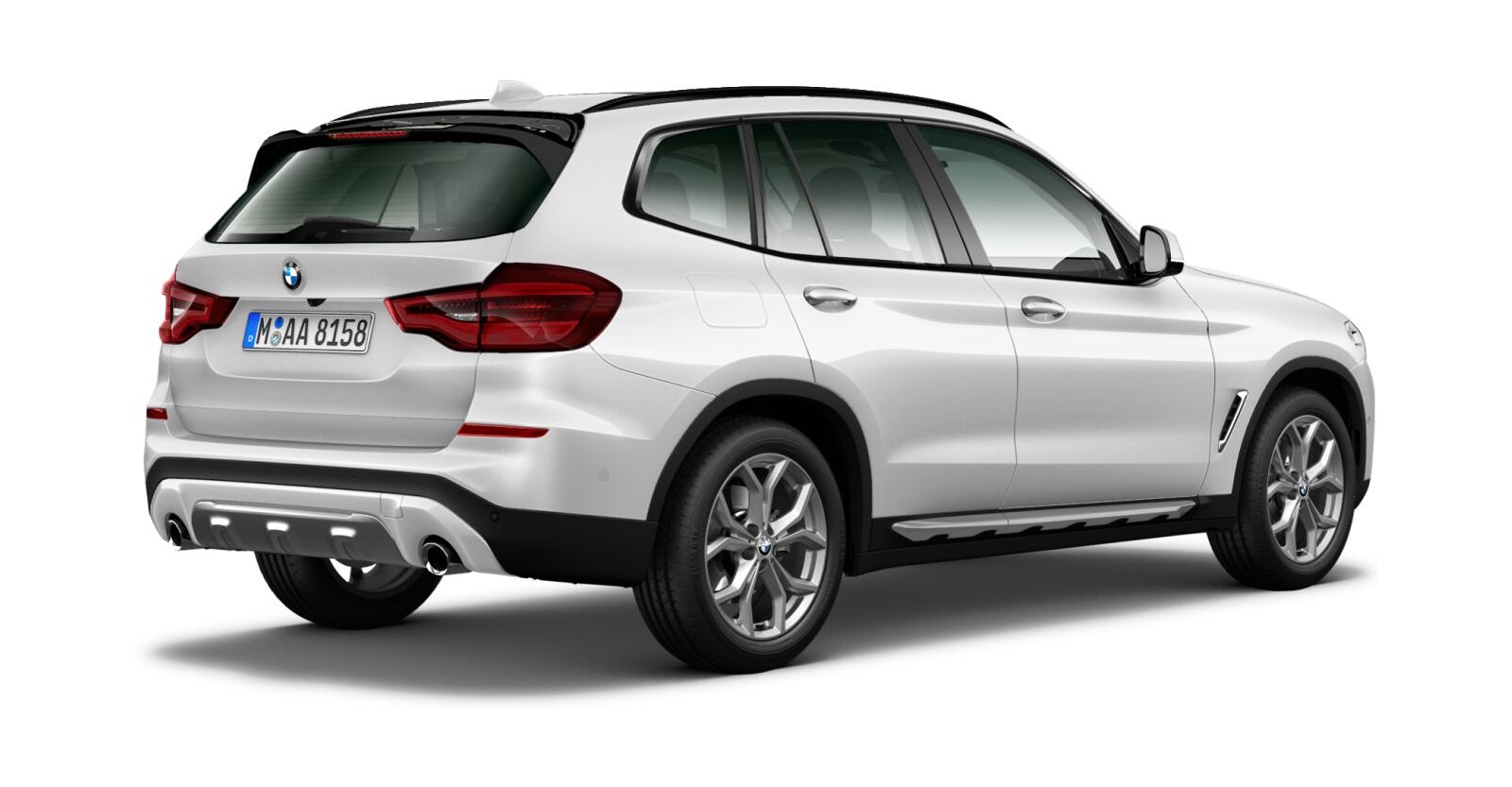 BMW BMW X in Weiß von hinten BMW BMW X in Weiß von hinten