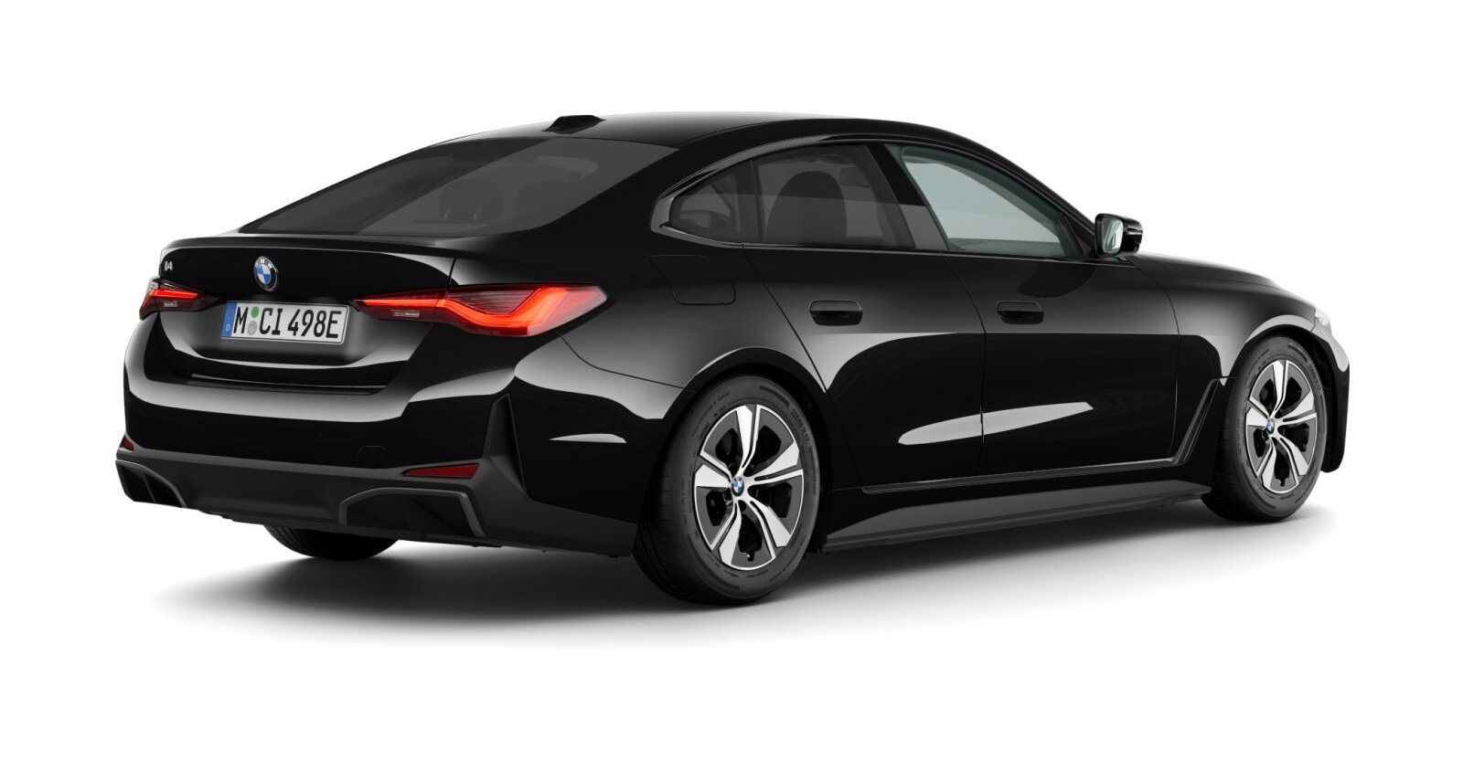 BMW BMW I in Schwarz von hinten