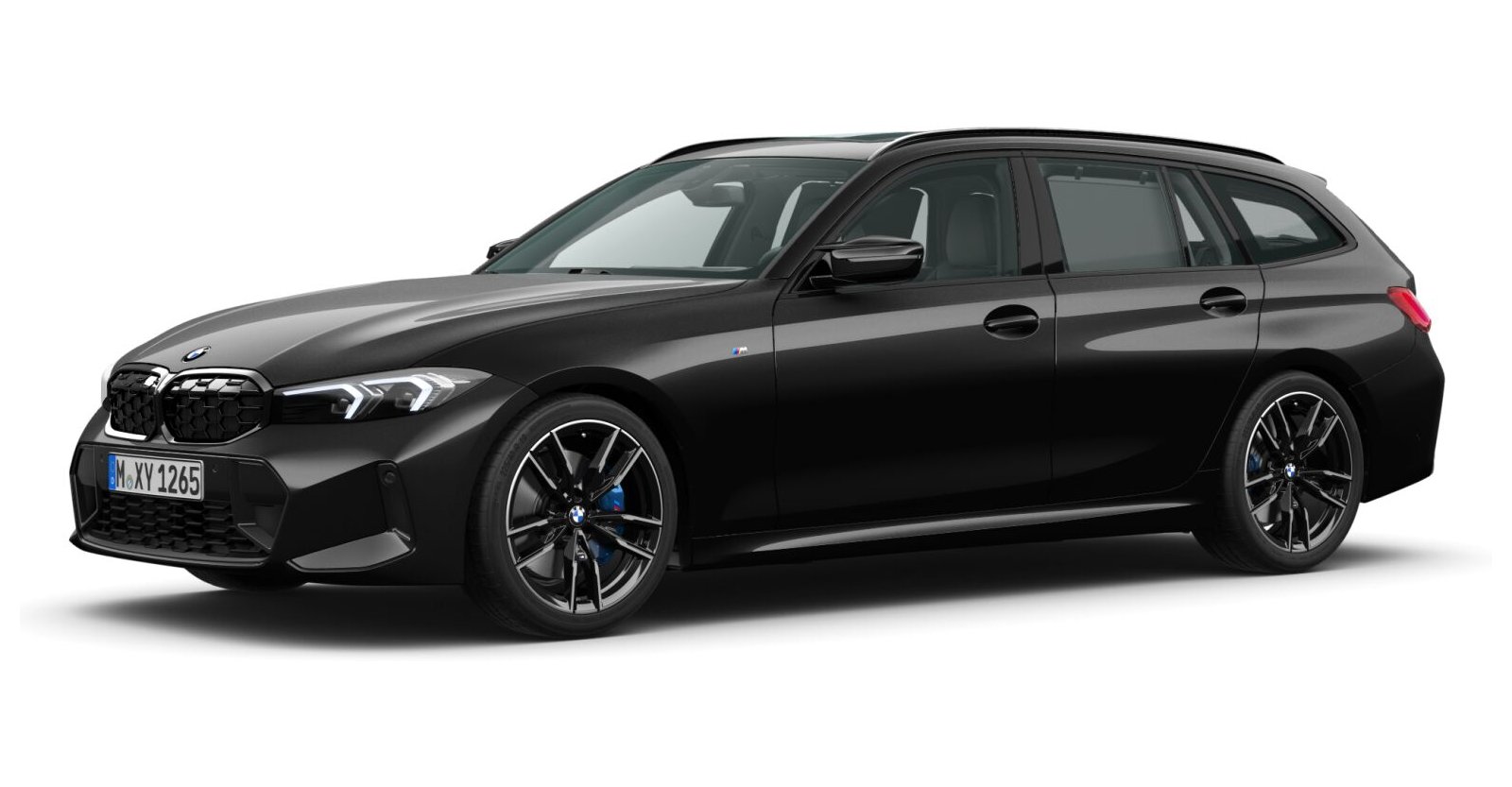 BMW BMW 3er in Schwarz von vorne BMW BMW 3er in Schwarz von vorne