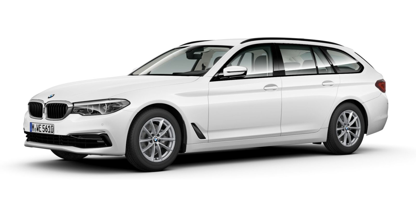 BMW BMW 5er in Weiß von vorne BMW BMW 5er in Weiß von vorne