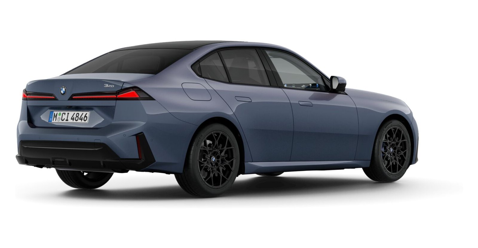 BMW BMW 3er in Blau von hinten