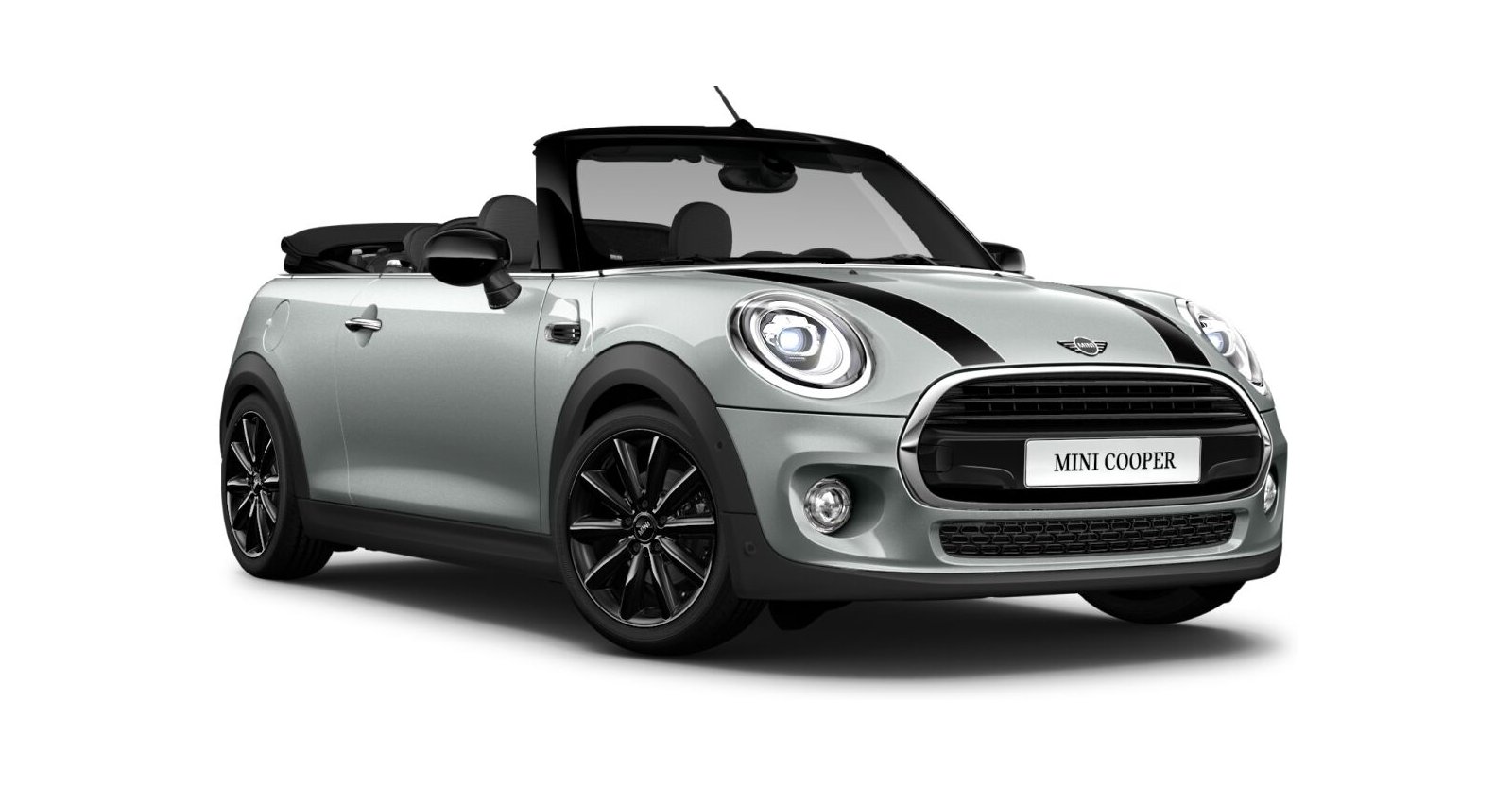MINI MINI Cabrio in Silber von vorne MINI MINI Cabrio in Silber von vorne