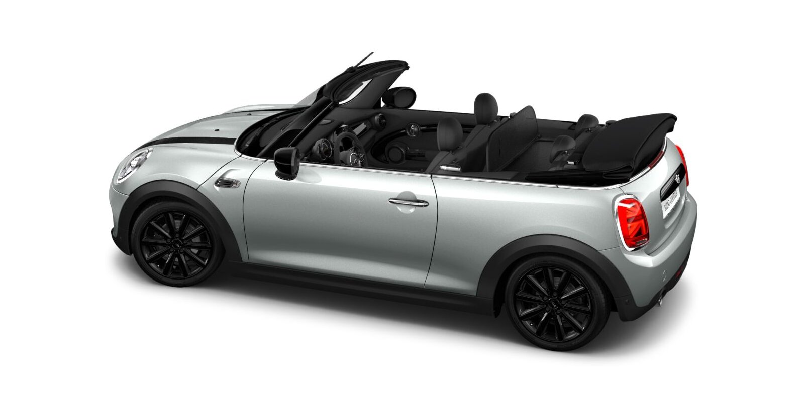 MINI MINI Cabrio in Silber von hinten MINI MINI Cabrio in Silber von hinten
