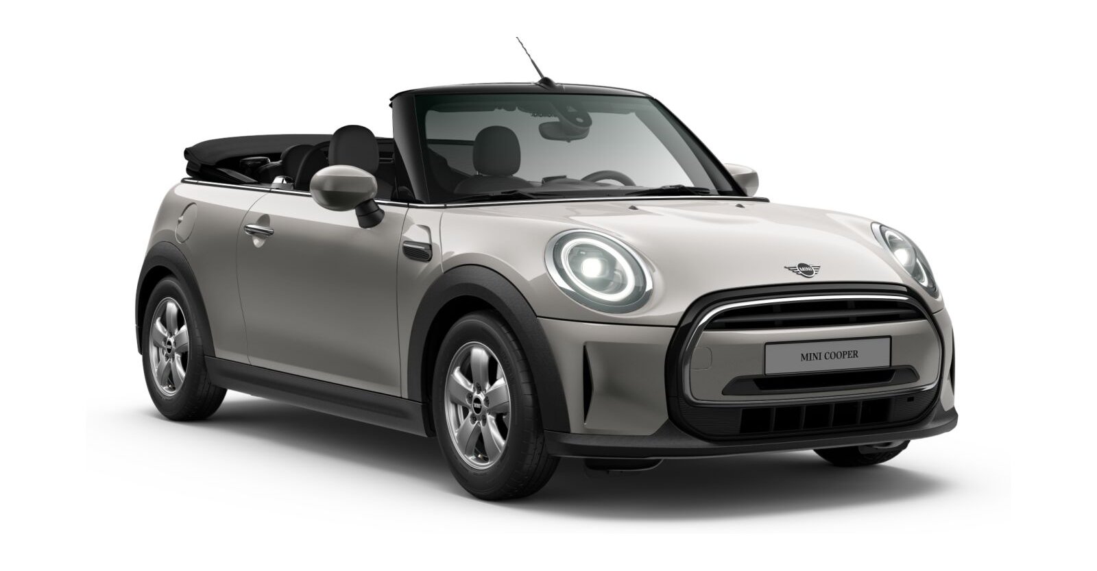 MINI MINI Cabrio in Silber von vorne MINI MINI Cabrio in Silber von vorne