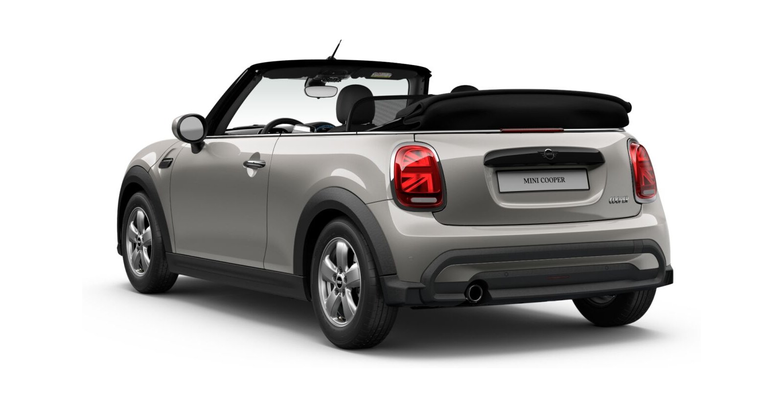 MINI MINI Cabrio in Silber von hinten MINI MINI Cabrio in Silber von hinten