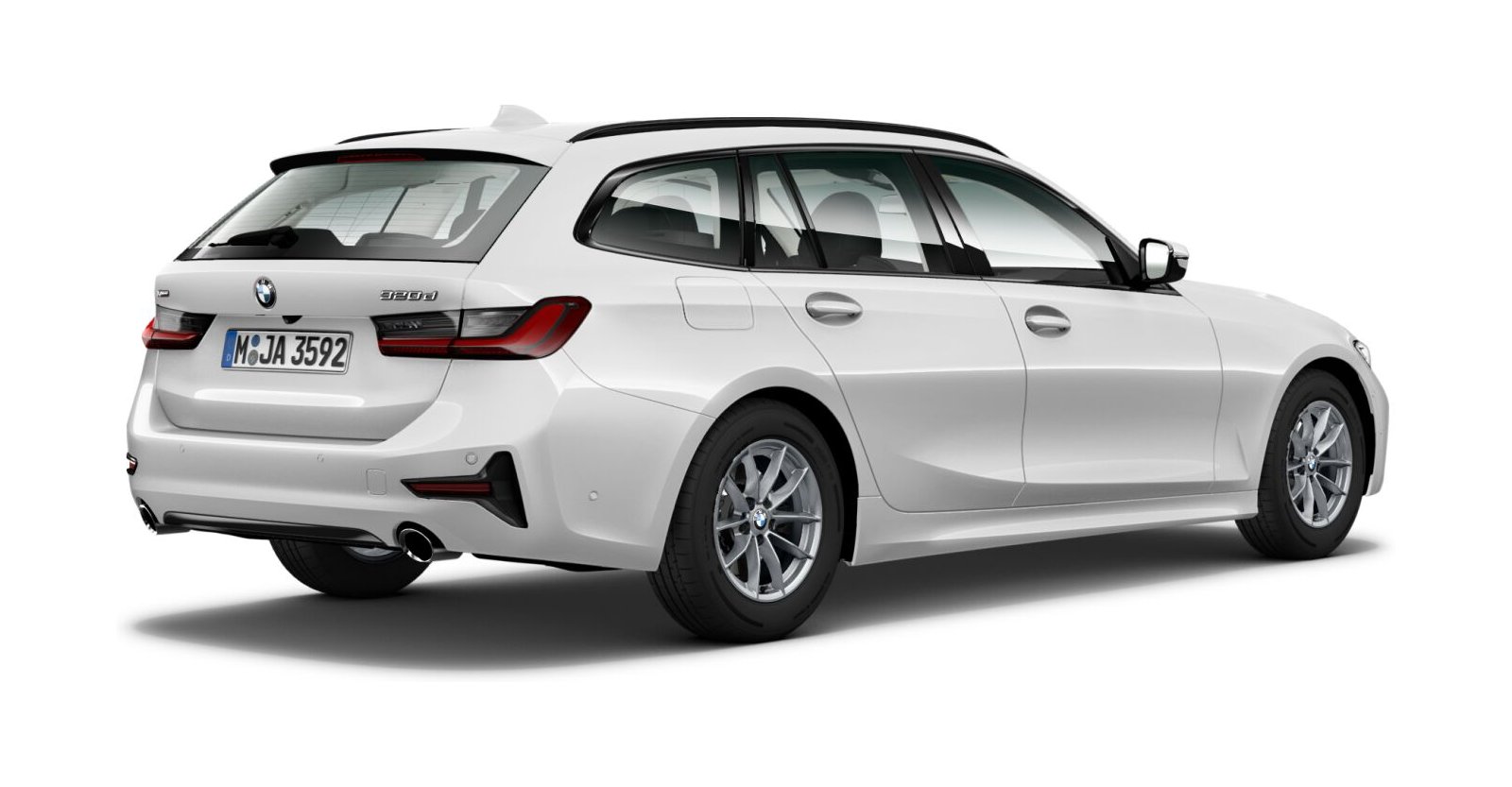 BMW BMW 3er in Weiß von hinten