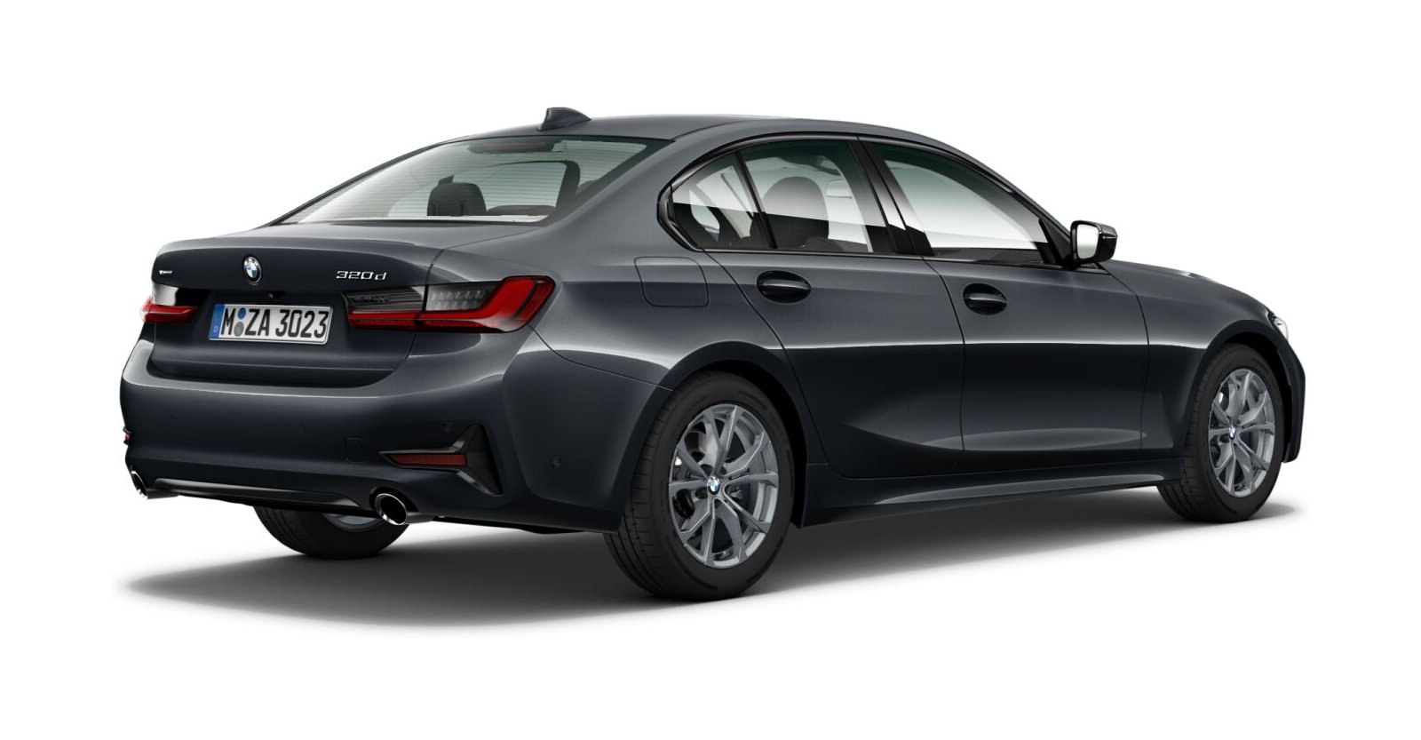 BMW BMW 3er in Grau von hinten BMW BMW 3er in Grau von hinten