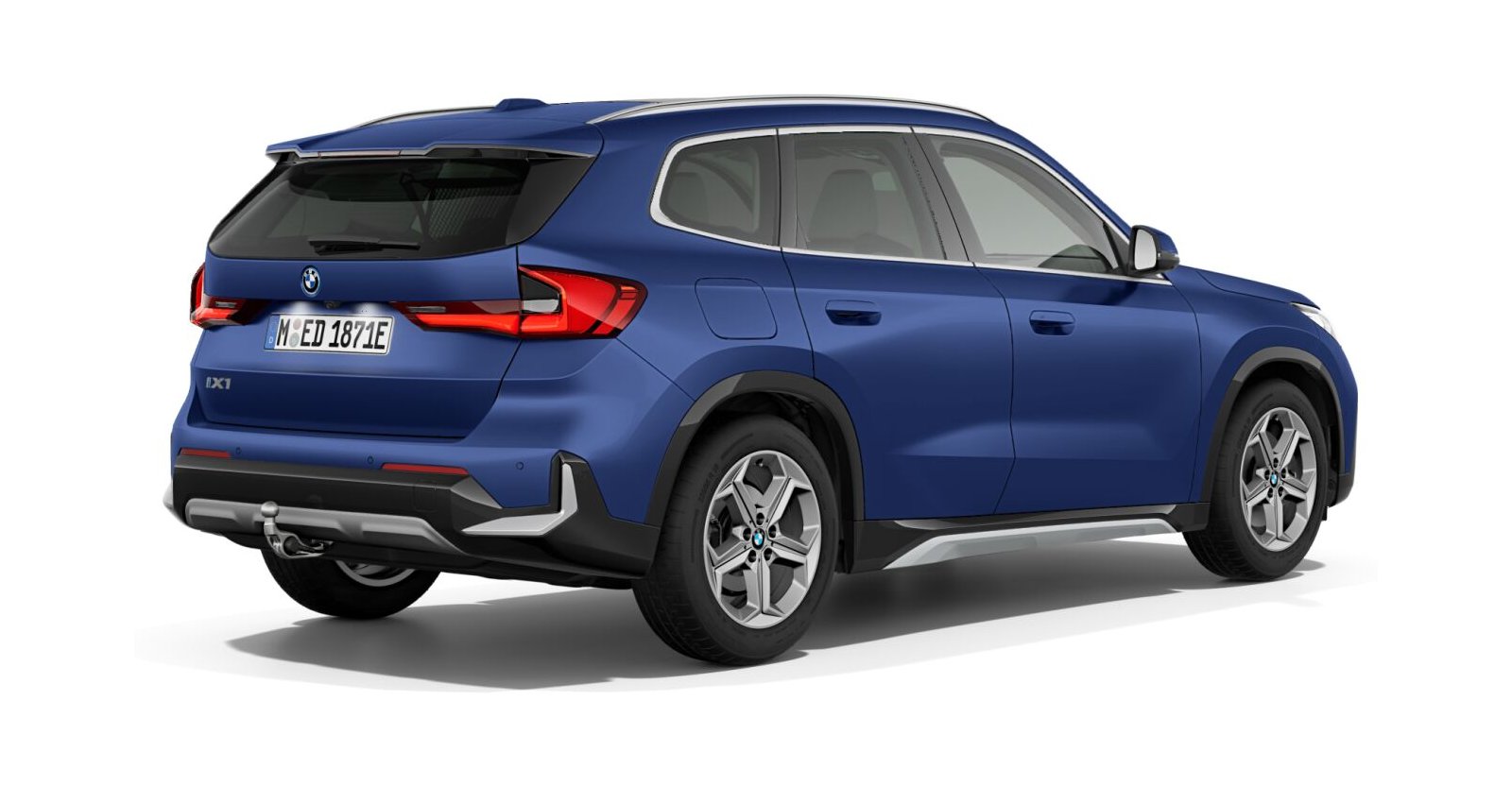 BMW BMW I in Blau von hinten