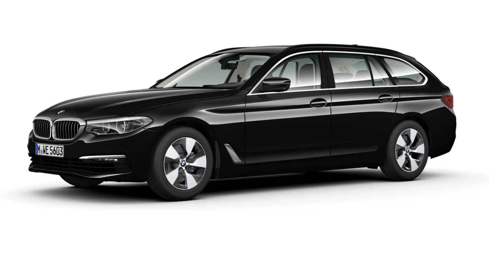 BMW BMW 5er in Schwarz von vorne BMW BMW 5er in Schwarz von vorne