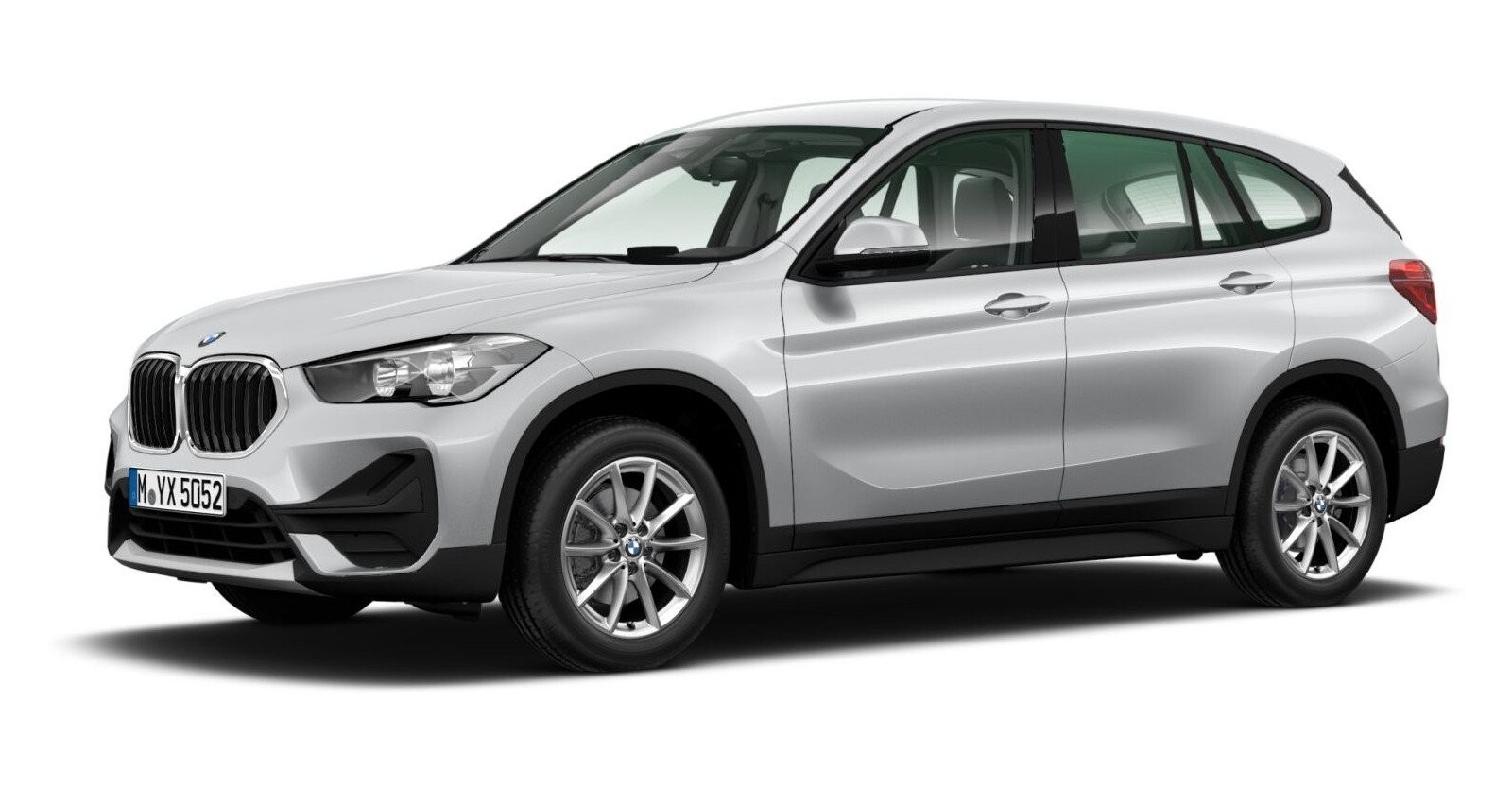 BMW X1 sDrive18d in Silber von vorne BMW X1 sDrive18d in Silber von vorne