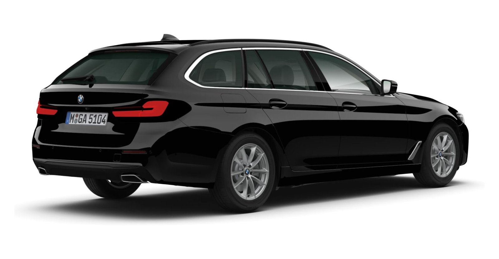 BMW BMW 5er in Schwarz von hinten BMW BMW 5er in Schwarz von hinten