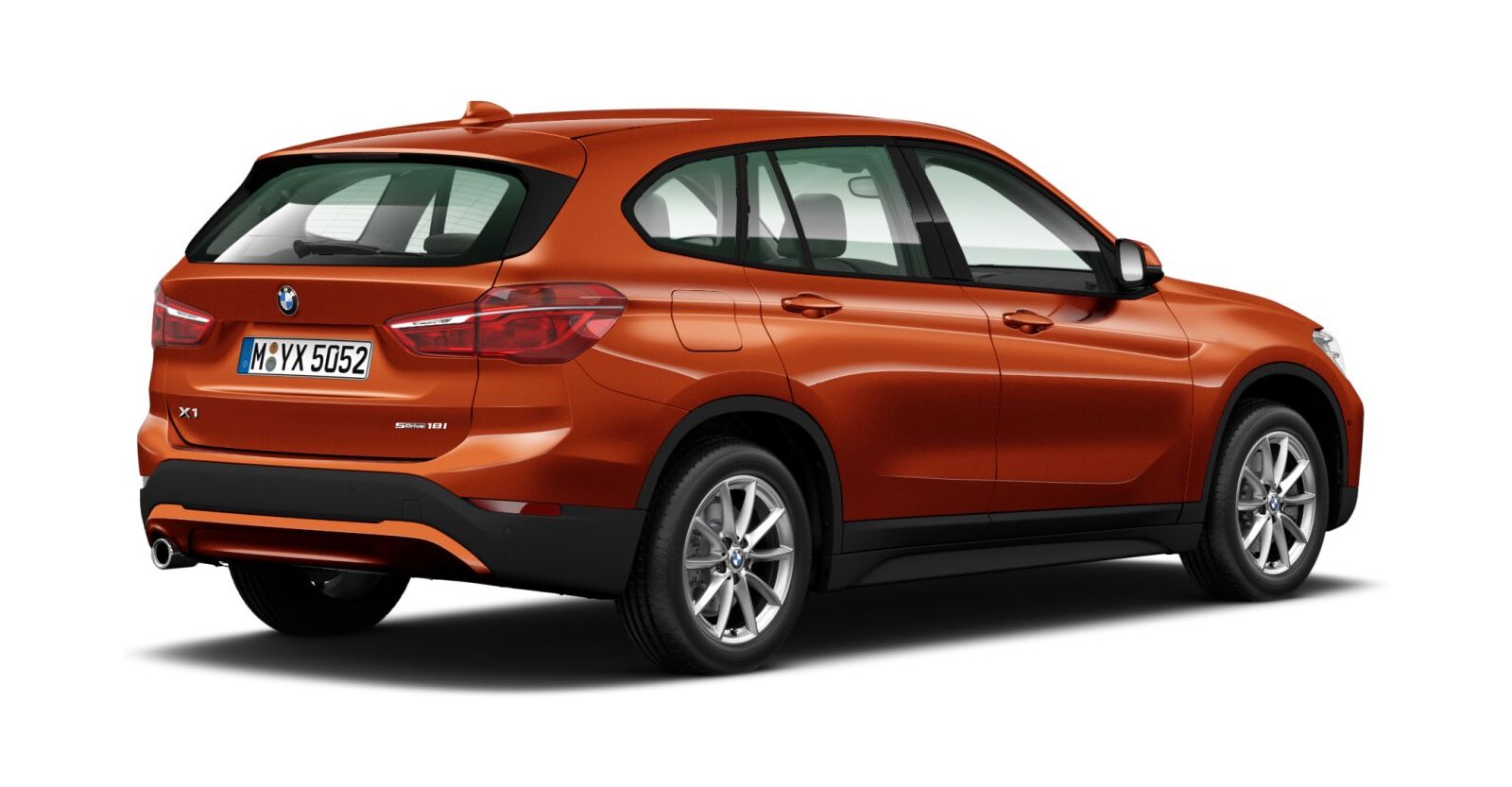 BMW BMW X in Orange von hinten BMW BMW X in Orange von hinten