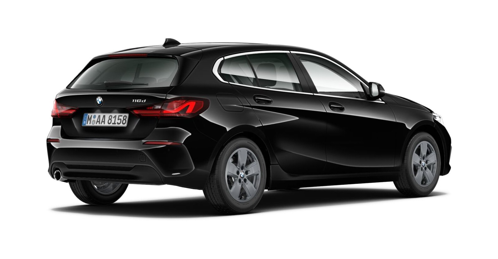 BMW BMW 1er in Schwarz von hinten BMW BMW 1er in Schwarz von hinten