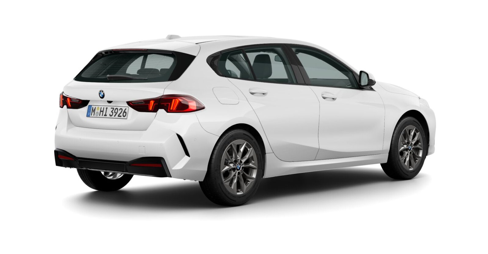 BMW BMW 1er in Weiß von hinten