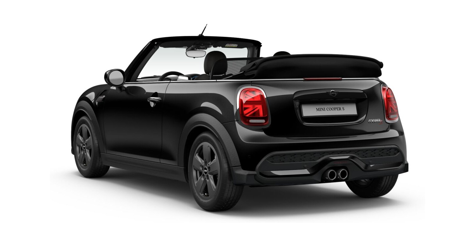MINI MINI Cabrio in Schwarz von hinten
