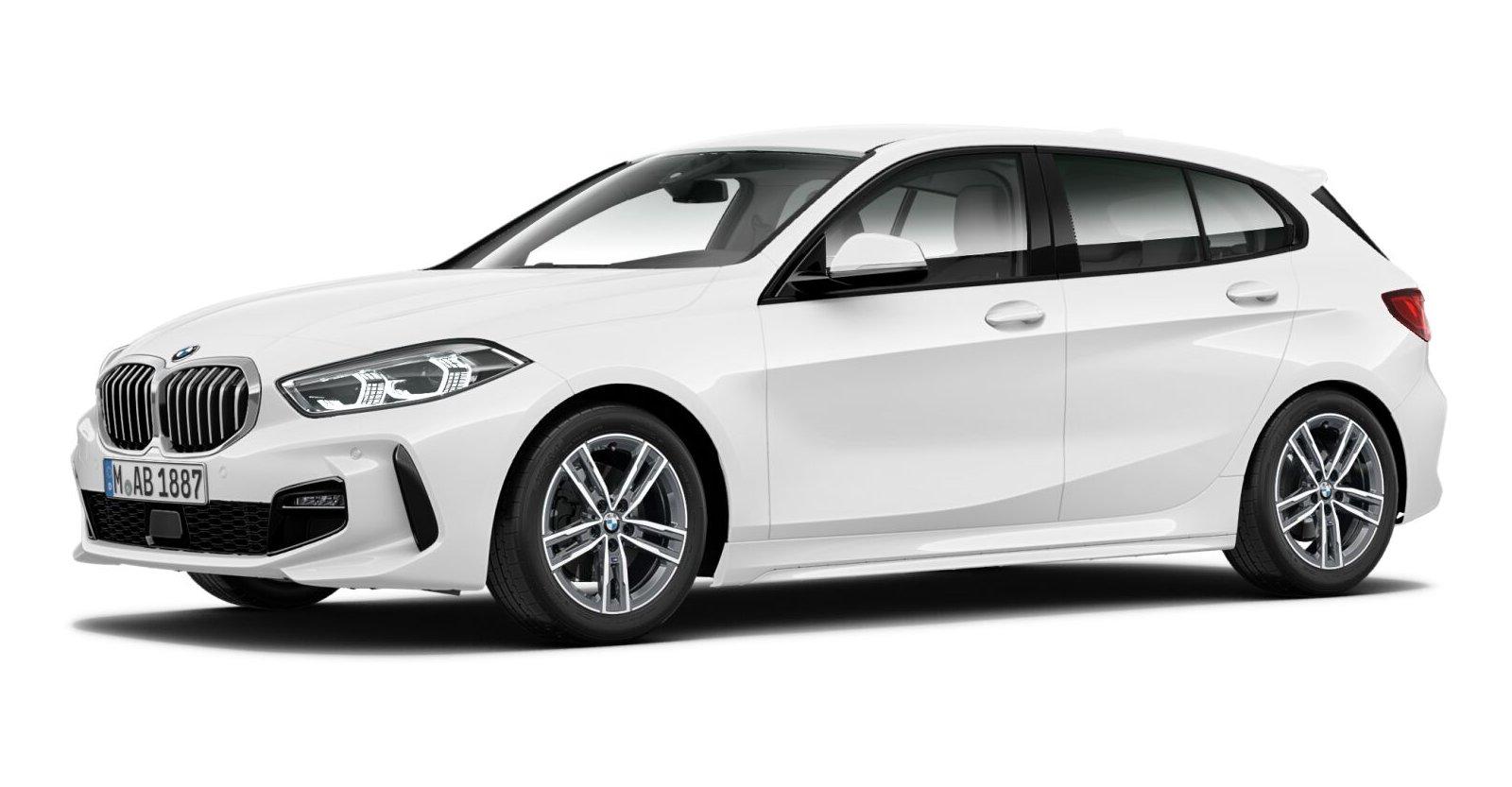 BMW 118i in Weiß von vorne BMW 118i in Weiß von vorne