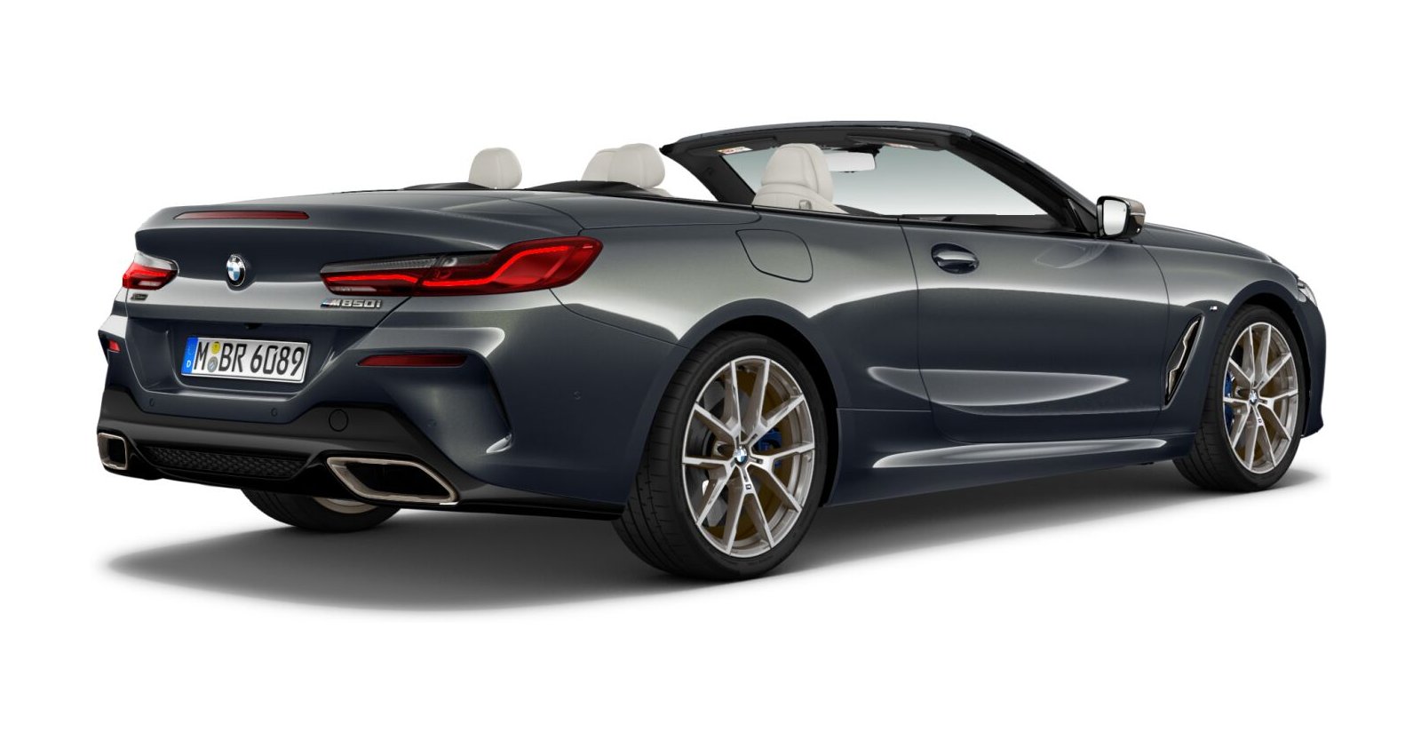 BMW BMW 8er in Grau von hinten BMW BMW 8er in Grau von hinten