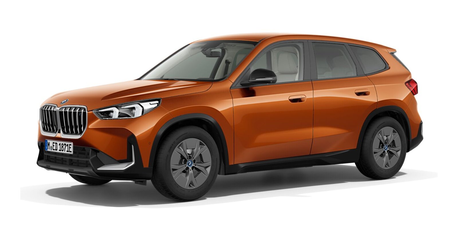 BMW BMW I in Orange von vorne BMW BMW I in Orange von vorne