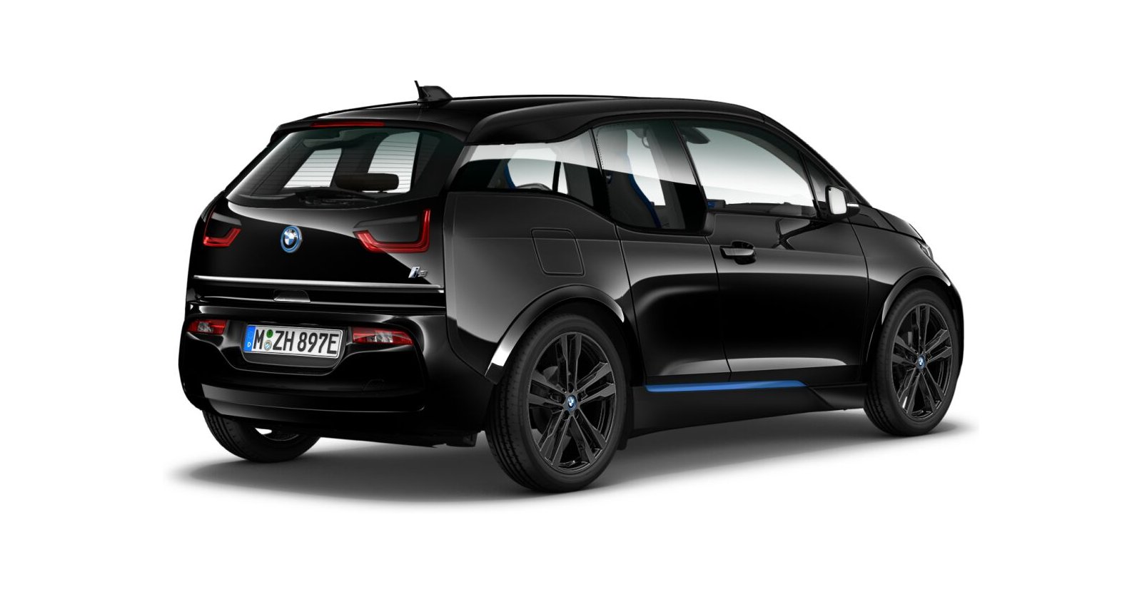 BMW BMW I in Schwarz von hinten