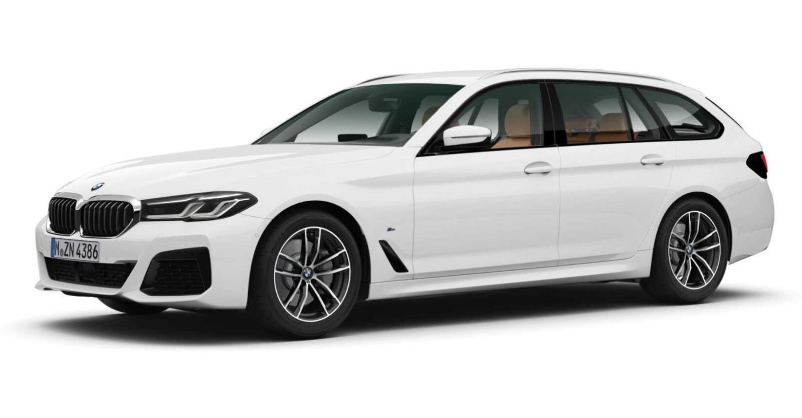 BMW BMW 5er in Weiß von vorne BMW BMW 5er in Weiß von vorne