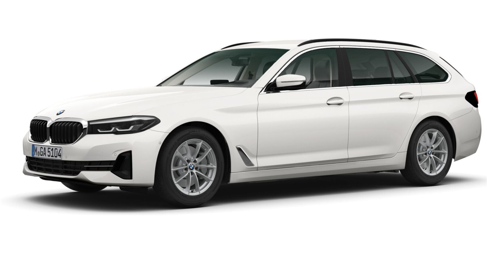 BMW BMW 5er in Weiß von vorne BMW BMW 5er in Weiß von vorne