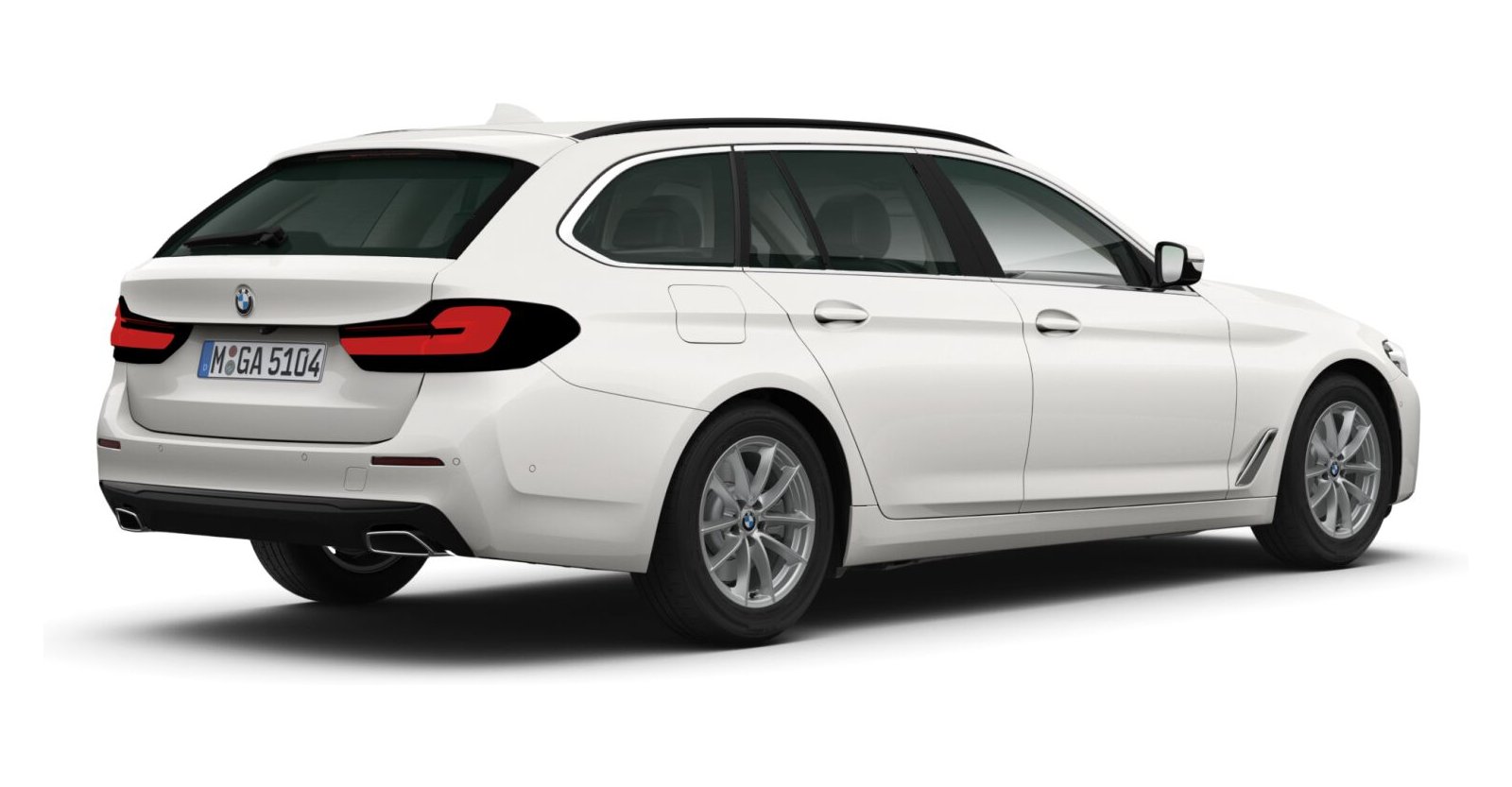 BMW BMW 5er in Weiß von hinten BMW BMW 5er in Weiß von hinten