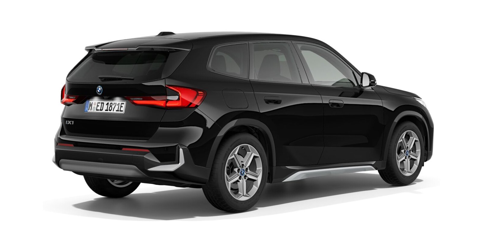 BMW BMW I in Schwarz von hinten BMW BMW I in Schwarz von hinten