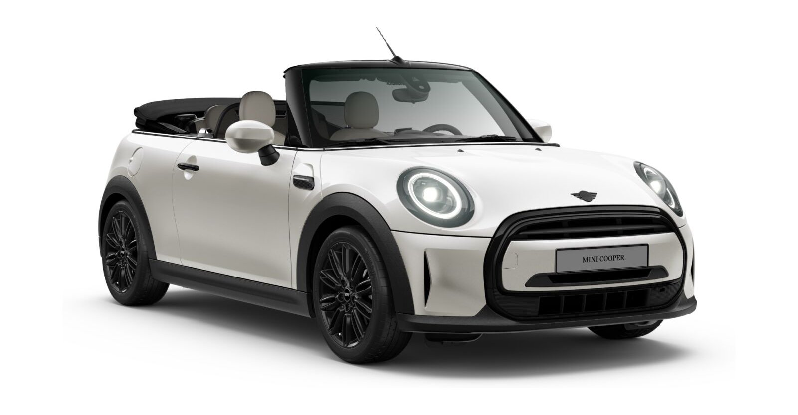 MINI MINI Cabrio in Weiß von vorne