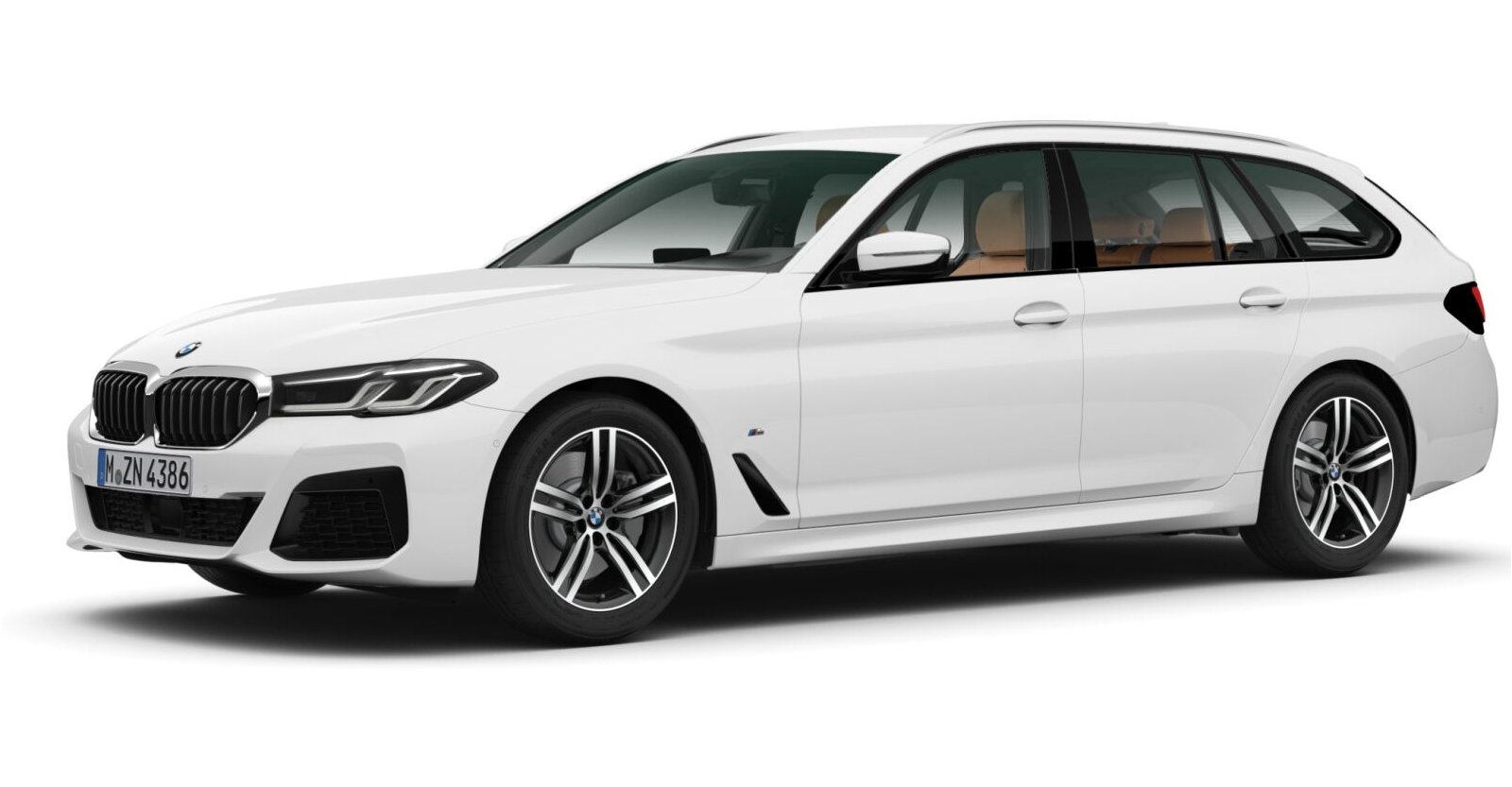 BMW BMW 5er in Weiß von vorne BMW BMW 5er in Weiß von vorne